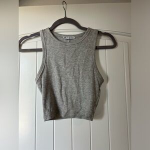 Zara grey crop tank